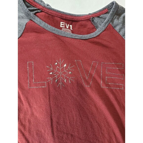 2 Pack Red Gray Raglan 3/4 Sleeve Tee Size Large Unisex Baseball Style Shirts - Picture 2 of 8